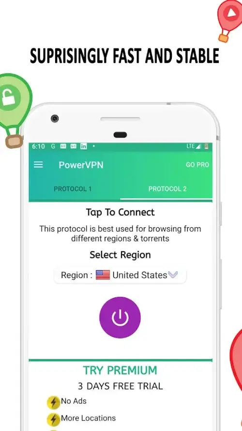 VPN : Power VPN â€“ Fast Secure Unlimited VPN Proxy