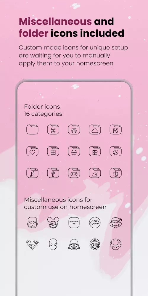 Vera Outline Black: Icon Pack