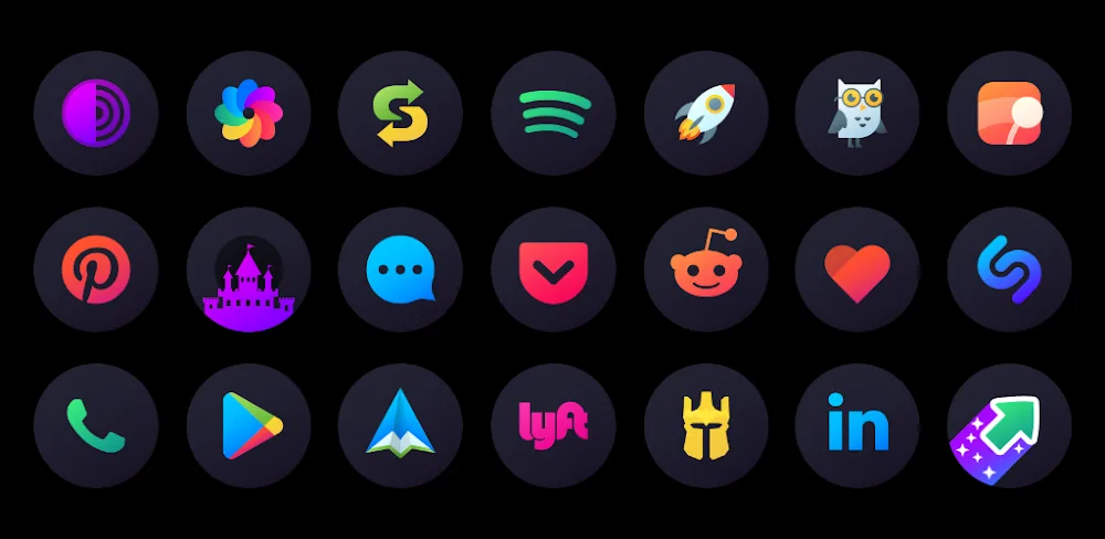 Hera Dark: Circle Icon Pack Mod APK (Full Version)